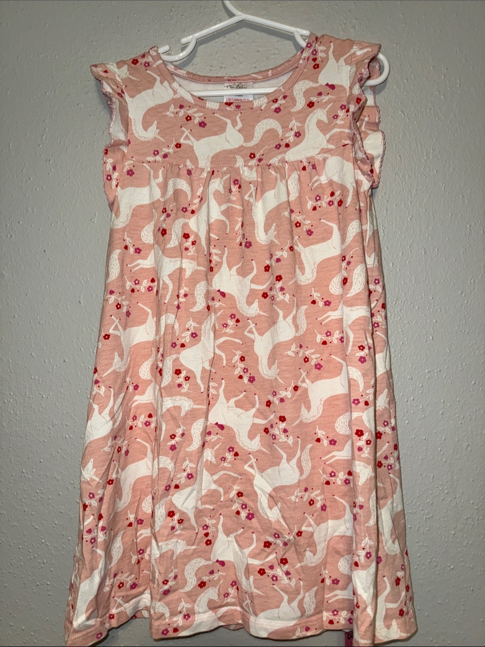 Mini Boden Pink Unicorn Print Casual Dress